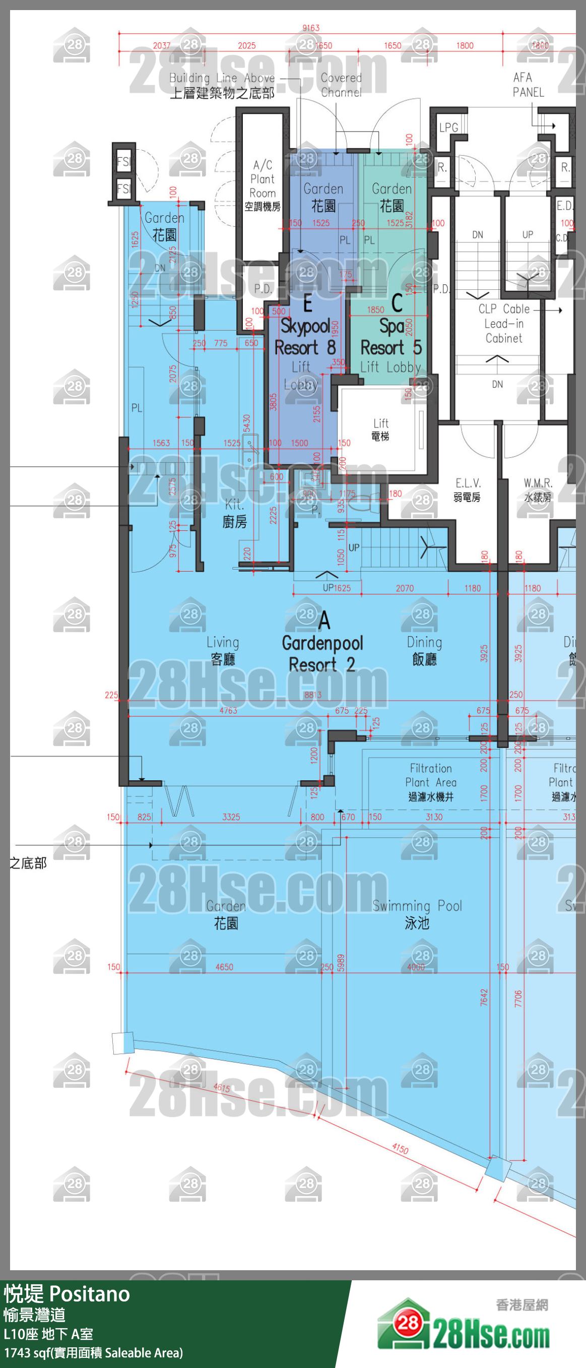 悅堤 L10座地下 A室 平面圖
