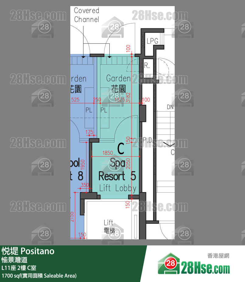 悅堤 L11座2樓 C室 平面圖