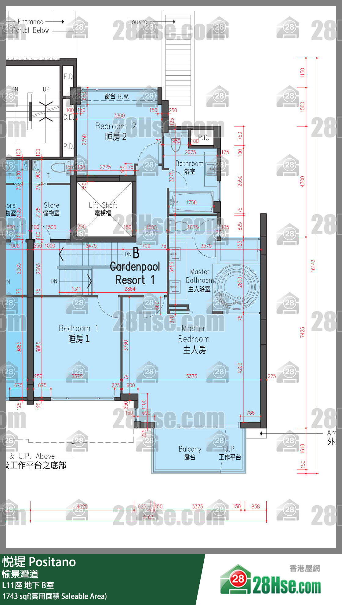 悅堤 L11座地下 B室 平面圖