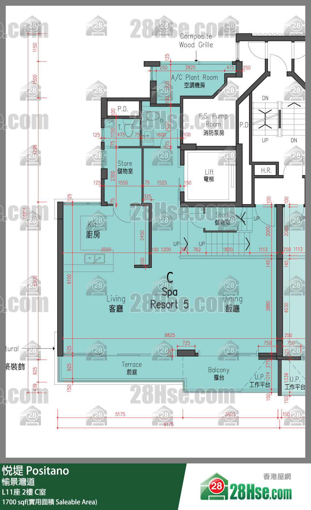 悅堤 L11座2樓 C室 平面圖