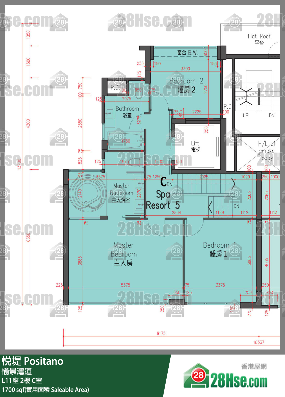 悅堤 L11座2樓 C室 平面圖