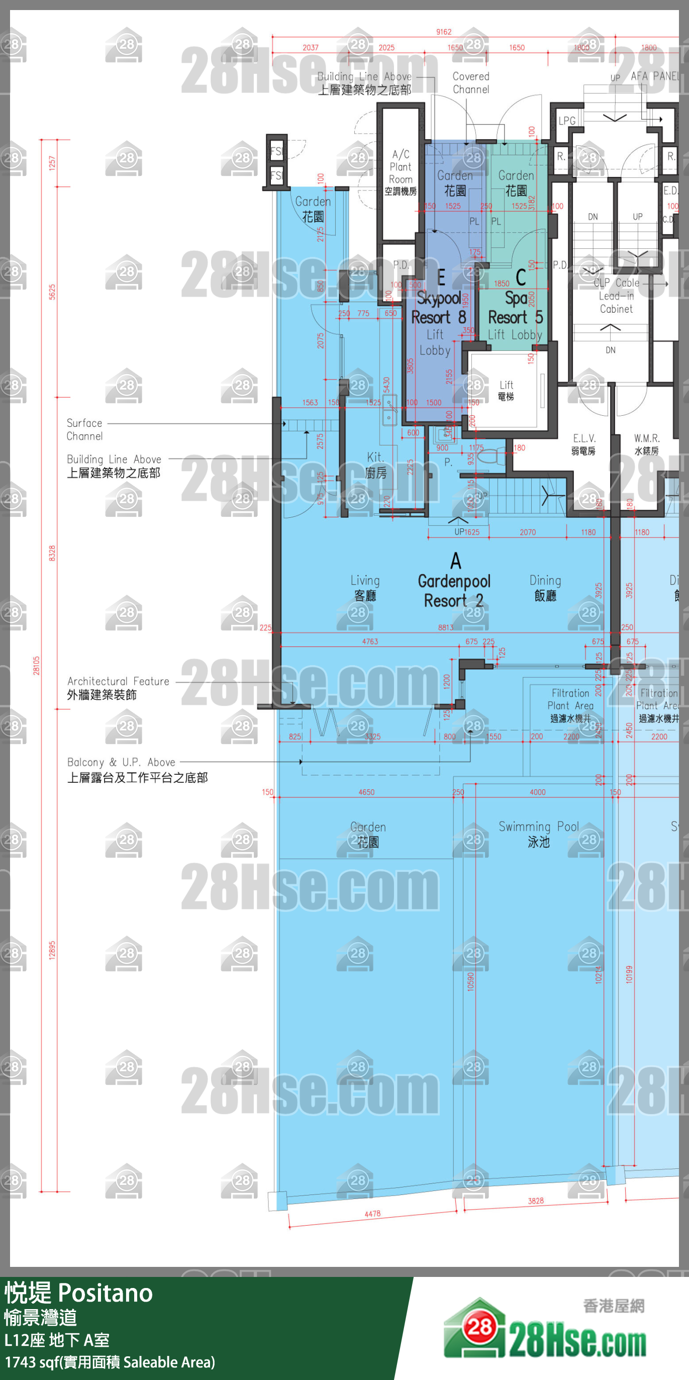 悅堤 L12座地下 A室 平面圖