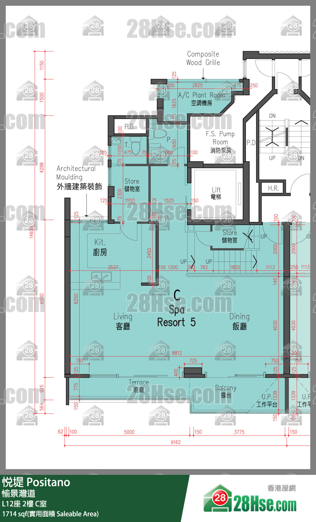 悅堤 L12座2樓 C室 平面圖
