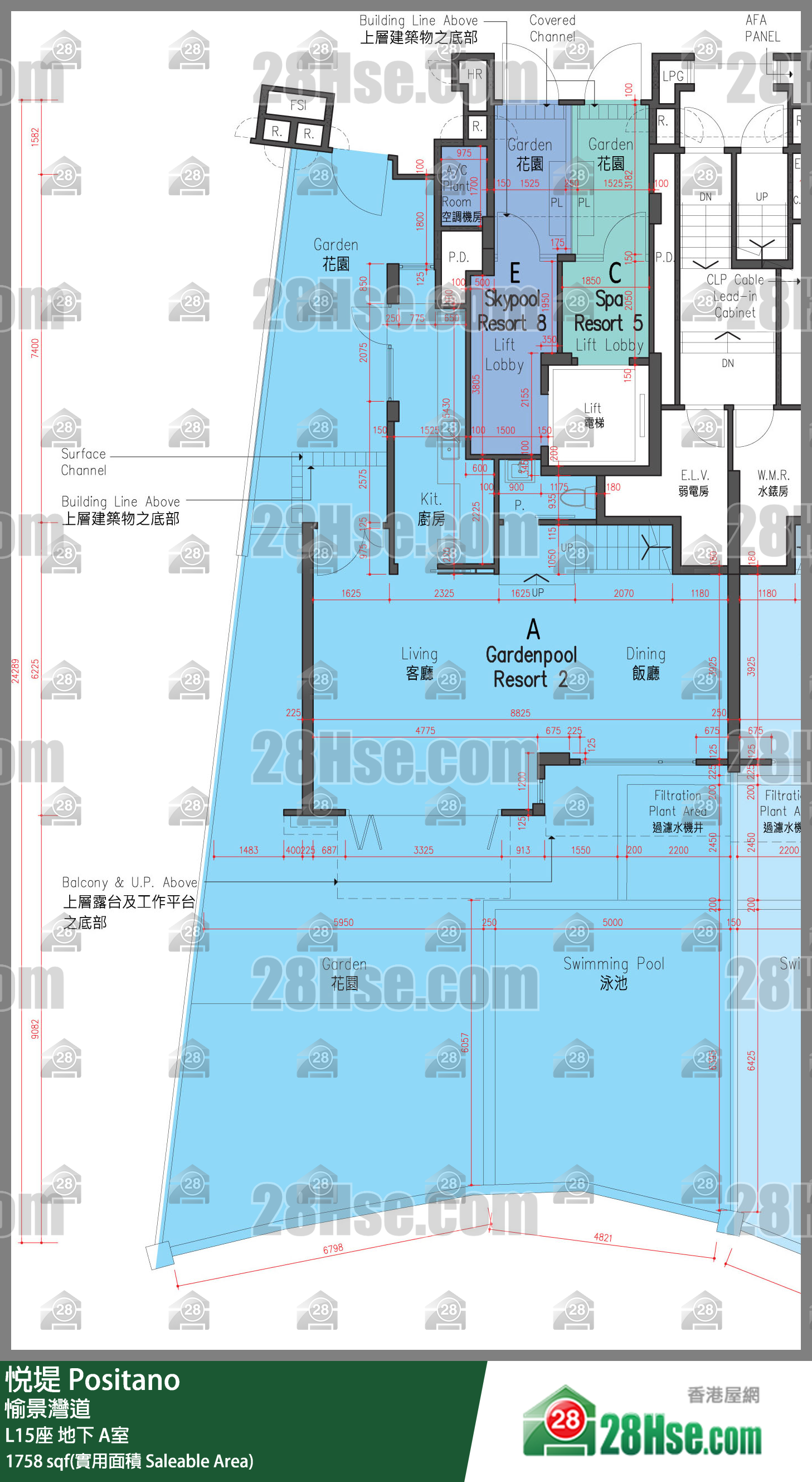 悅堤 L15座地下 A室 平面圖