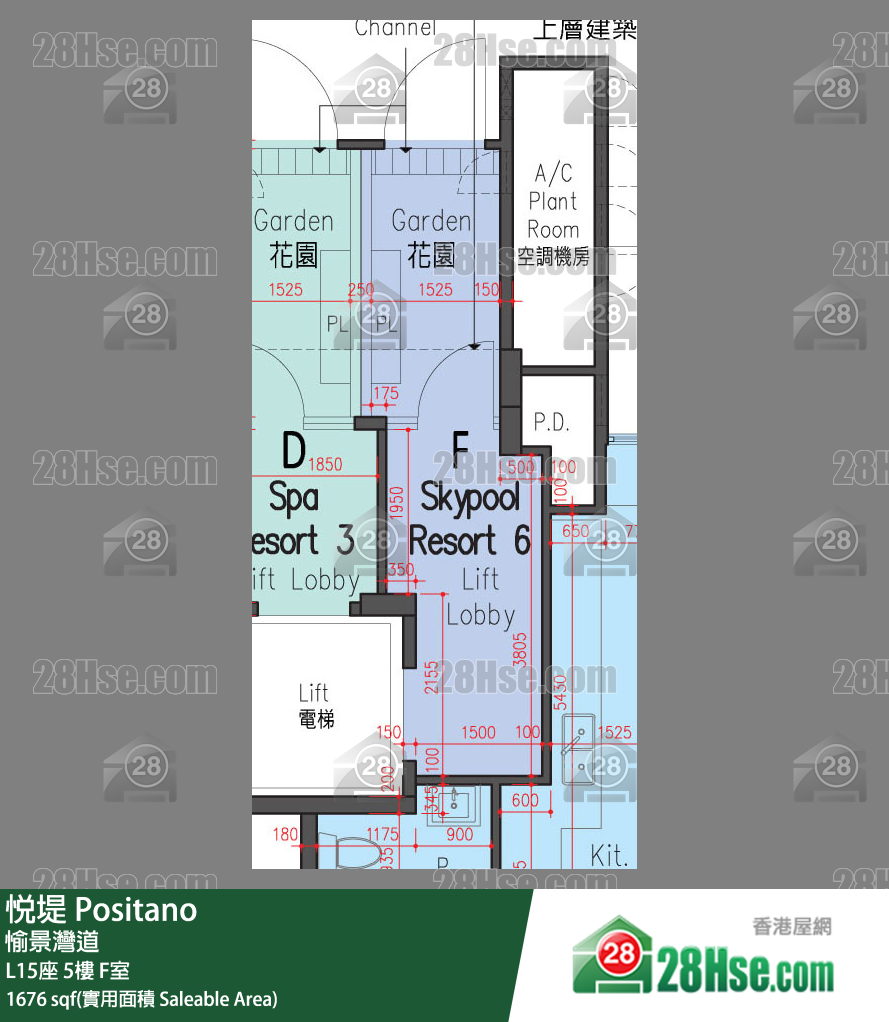 悅堤 L15座5樓 F室 平面圖