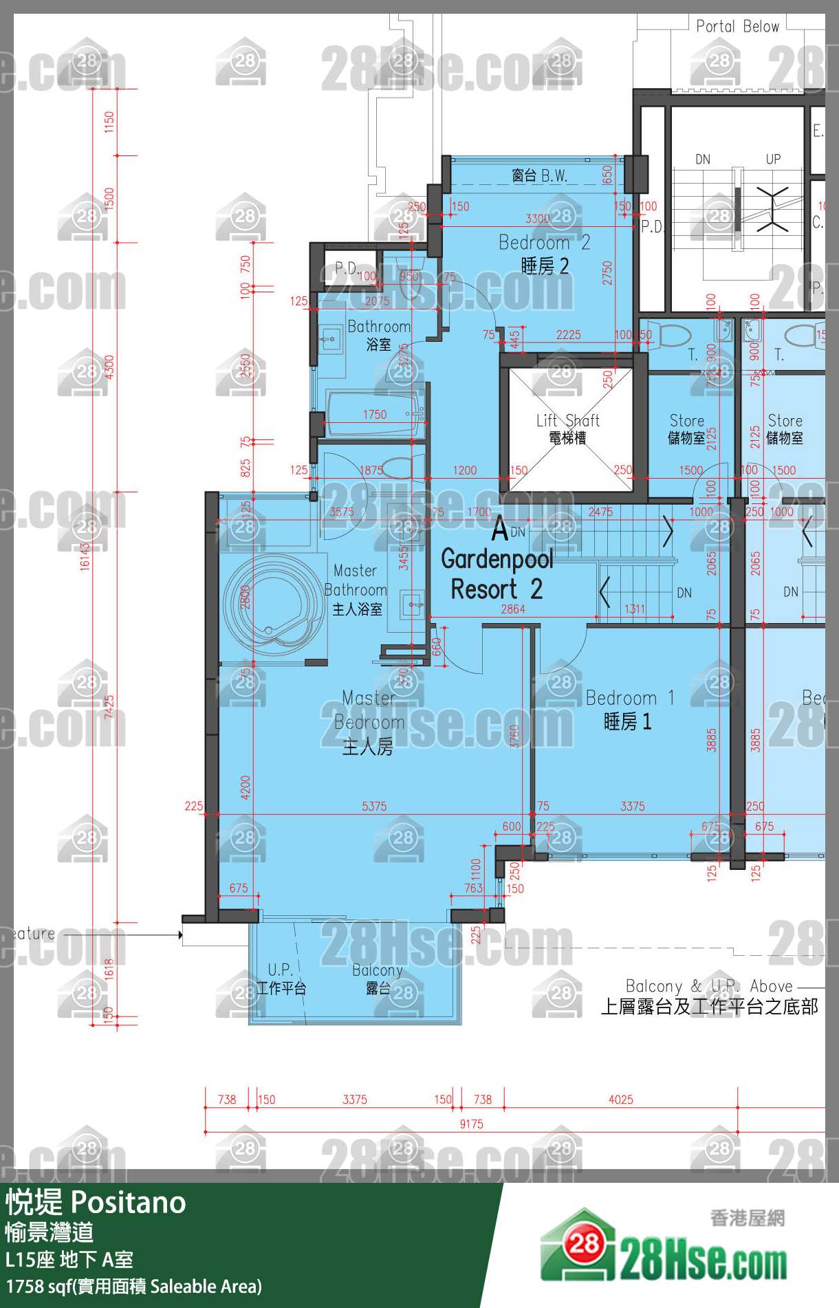 悅堤 L15座地下 A室 平面圖