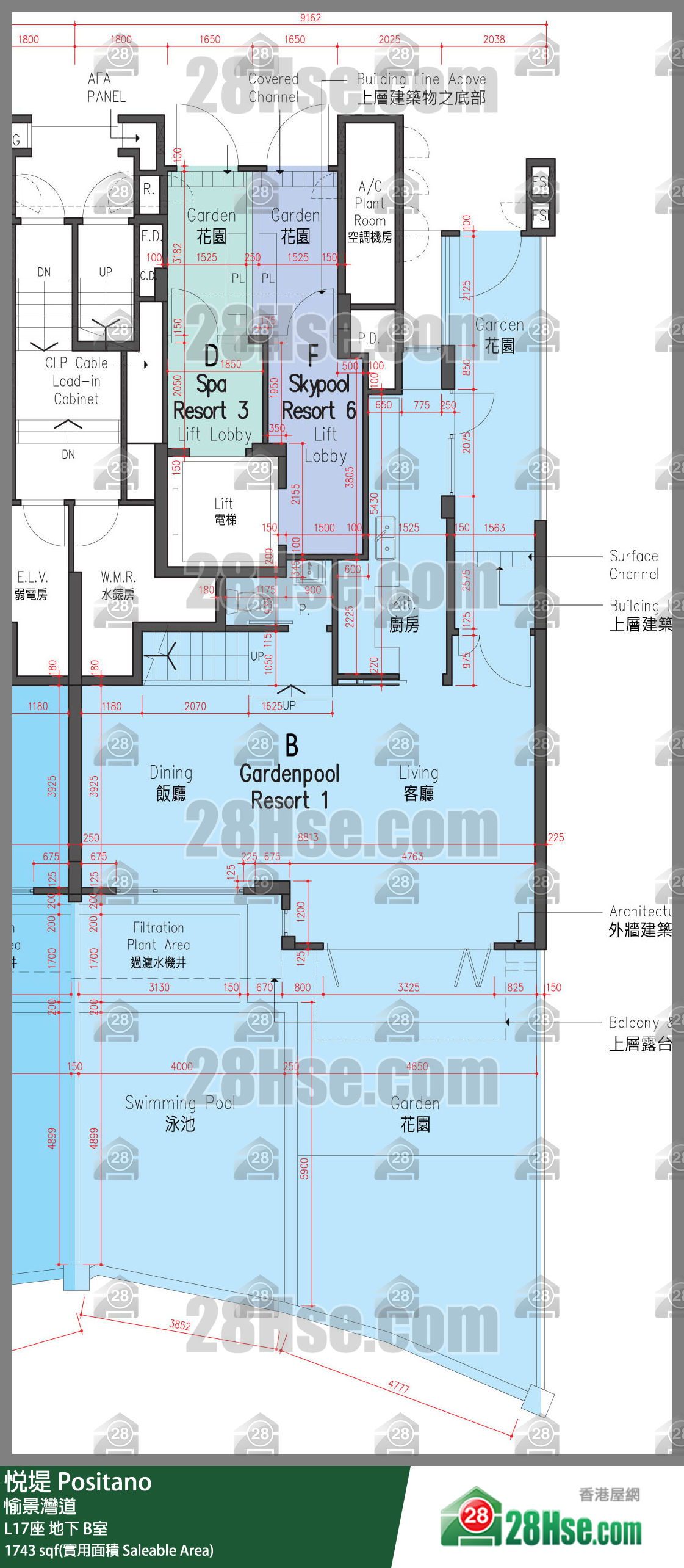 悅堤 L17座地下 B室 平面圖