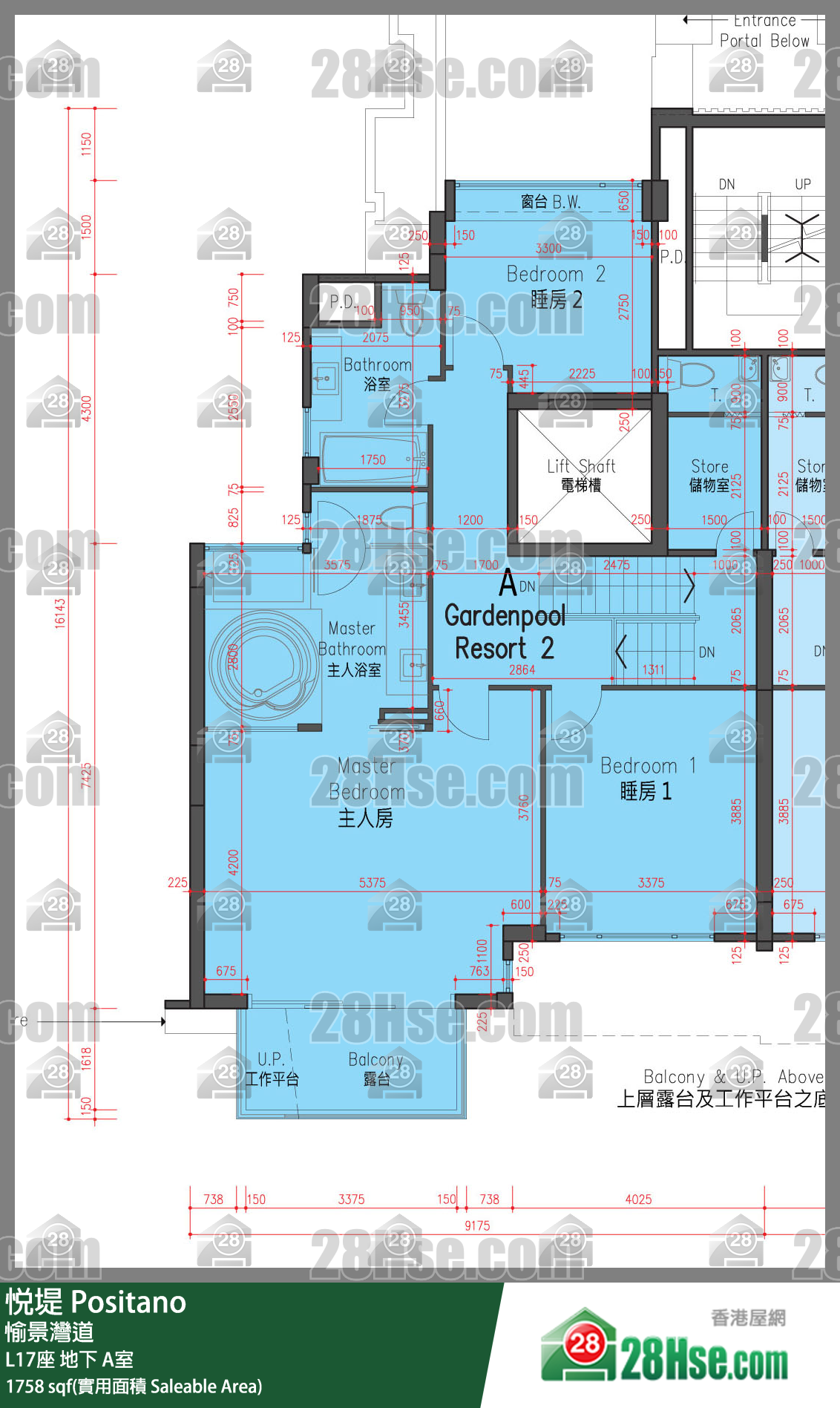 悅堤 L17座地下 A室 平面圖