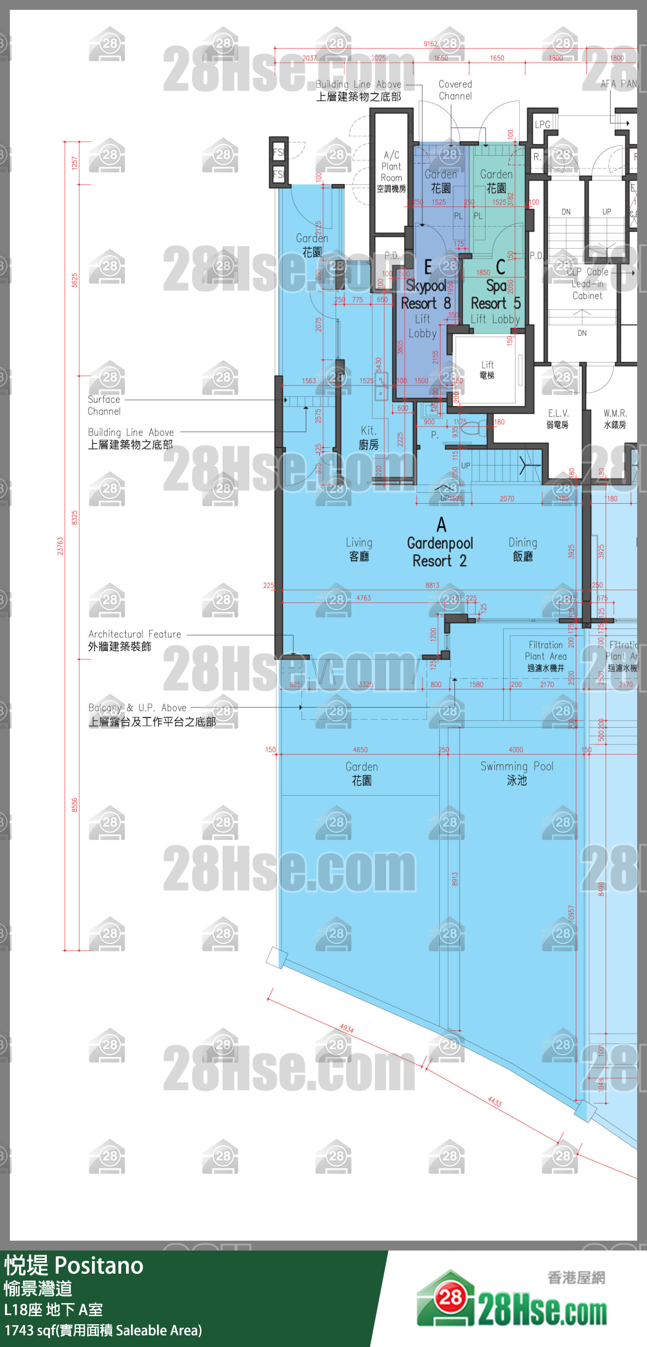 悅堤 L18座地下 A室 平面圖