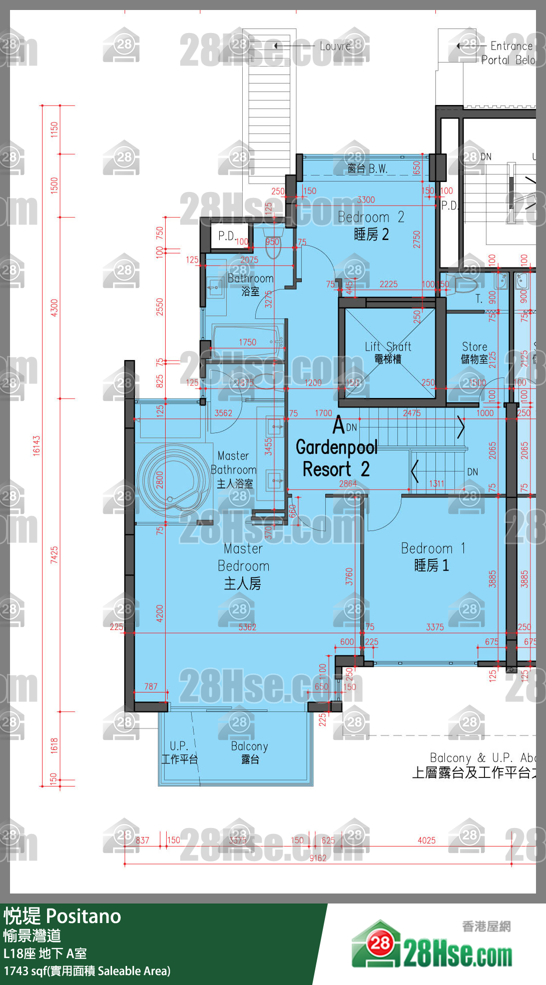 悅堤 L18座地下 A室 平面圖