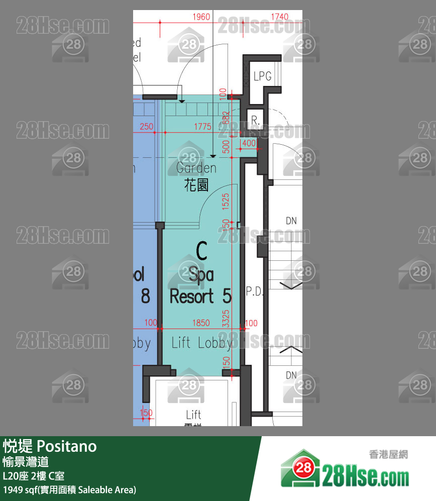 悅堤 L20座2樓 C室 平面圖