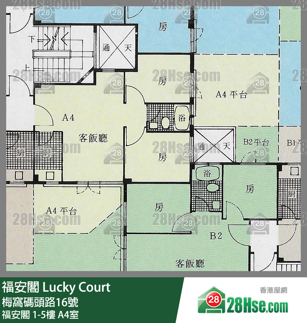 福安閣 福安閣2樓 A4室 平面圖