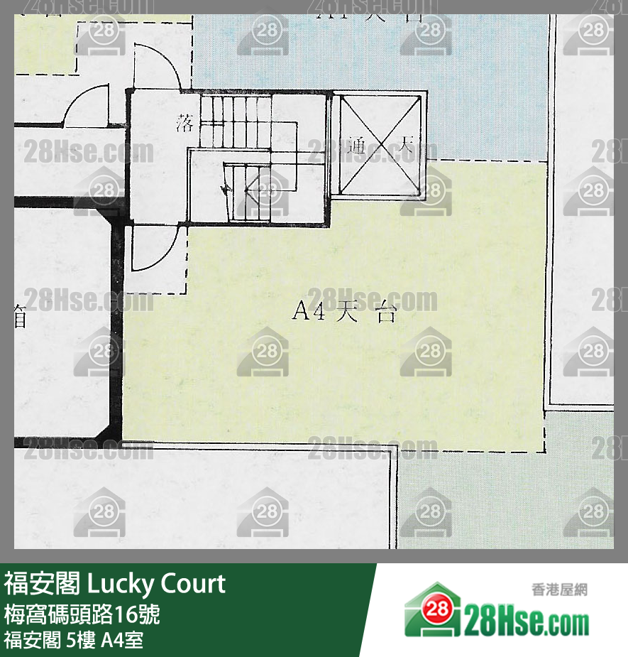 福安閣 福安閣5樓 A4室 平面圖