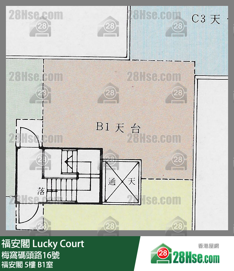 福安閣 福安閣5樓 B1室 平面圖