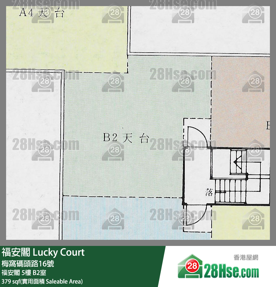 福安閣 福安閣5樓 B2室 平面圖