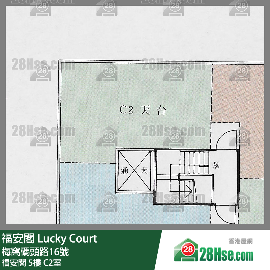 福安閣 福安閣5樓 C2室 平面圖