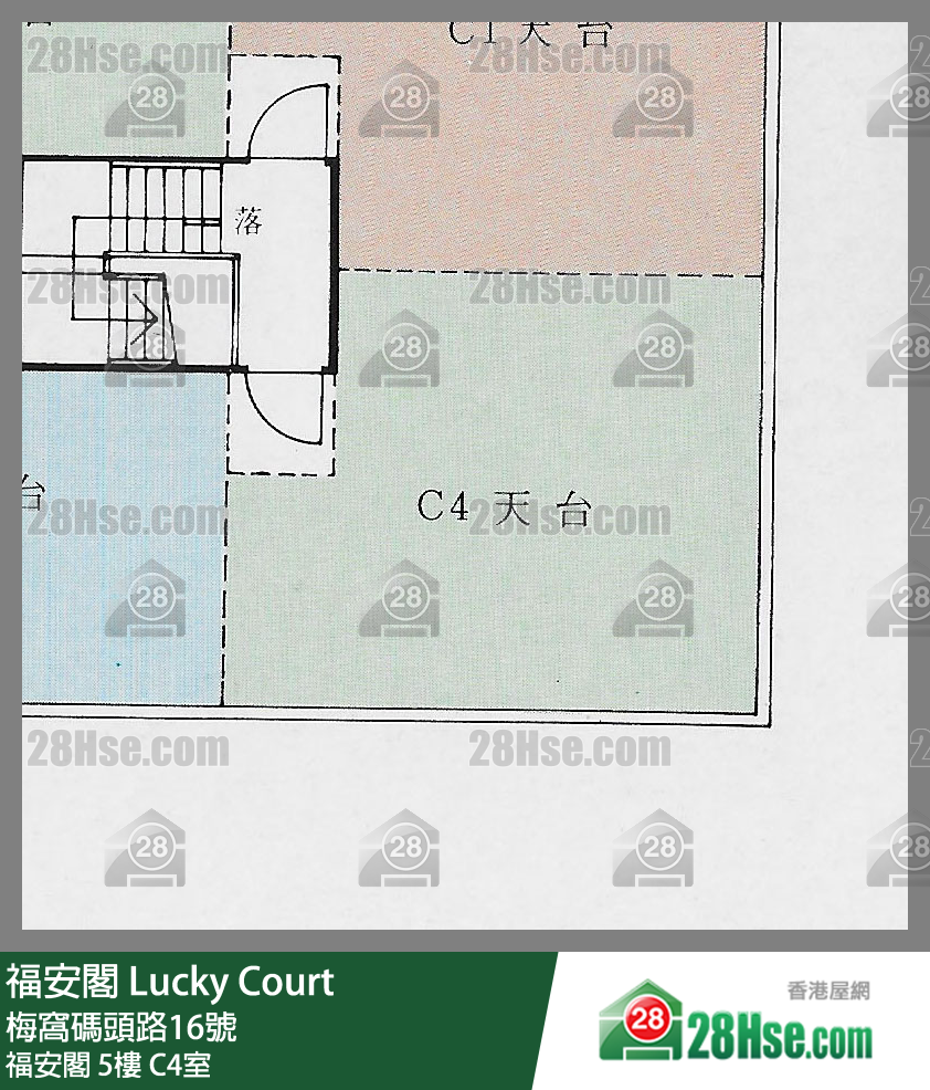 福安閣 福安閣5樓 C4室 平面圖