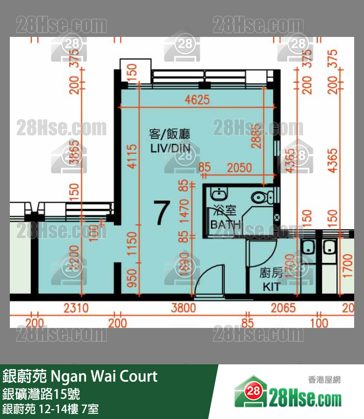 銀蔚苑 銀蔚苑14樓 7室 平面圖