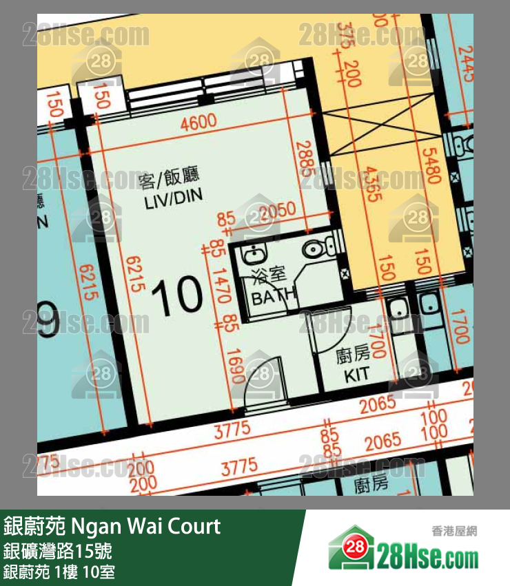 銀蔚苑 銀蔚苑1樓 10室 平面圖