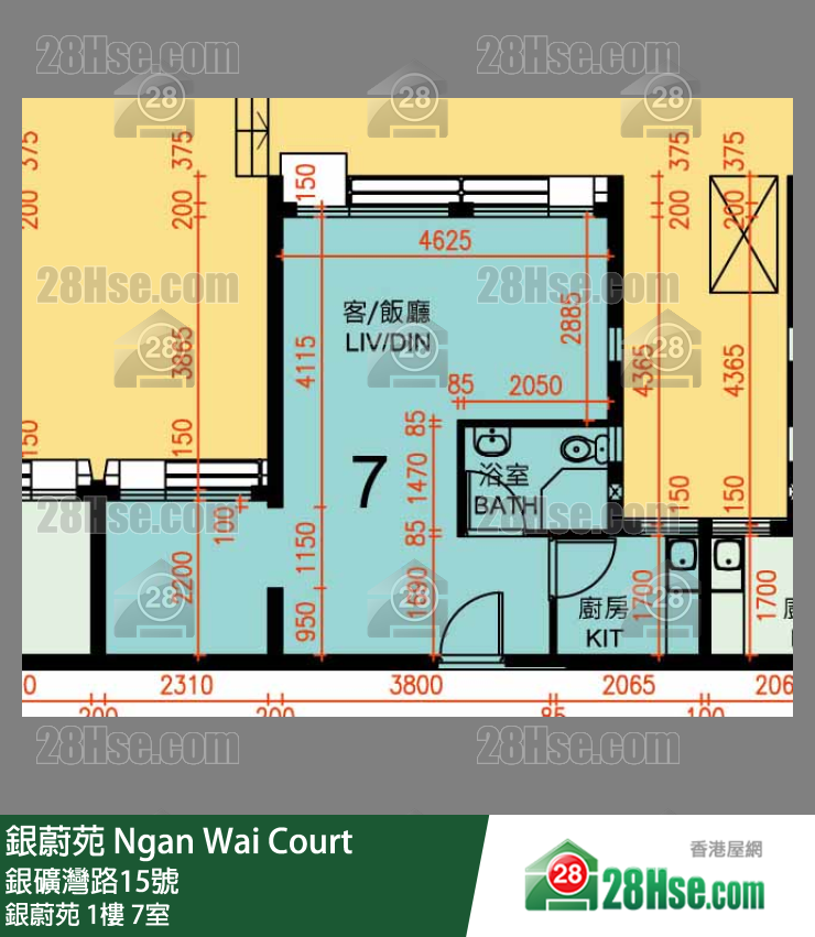 银蔚苑 银蔚苑1楼 7室 平面图