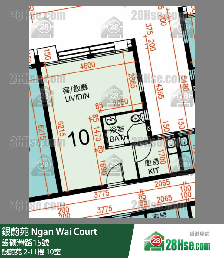 銀蔚苑 銀蔚苑6樓 10室 平面圖