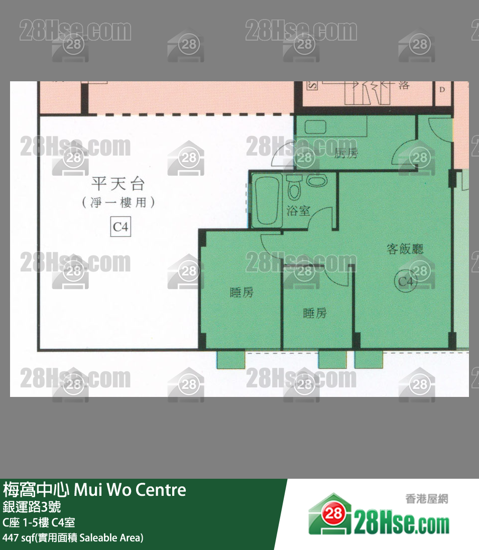 梅窝中心 C座1楼 C4室 平面图