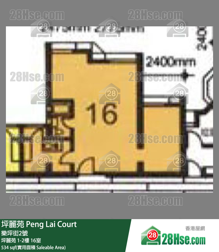 坪麗苑 坪麗苑1樓 16室 平面圖