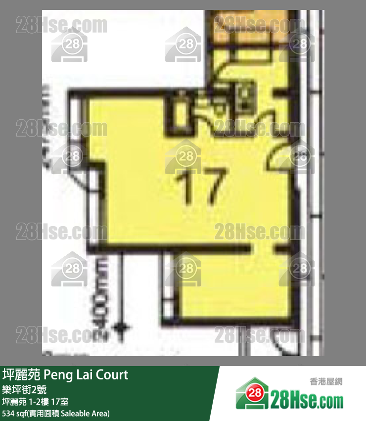 坪麗苑 坪麗苑1樓 17室 平面圖