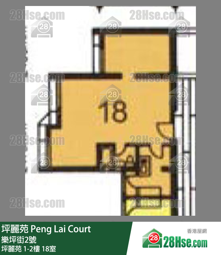 坪麗苑 坪麗苑1樓 18室 平面圖