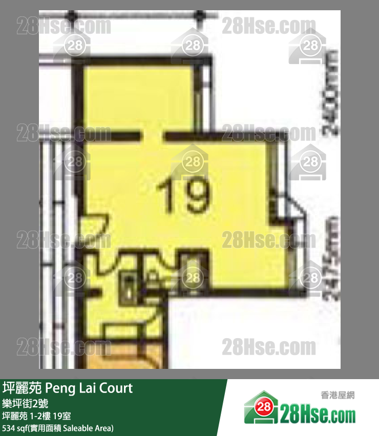 坪麗苑 坪麗苑1樓 19室 平面圖
