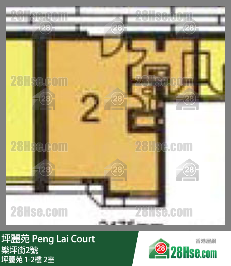 坪麗苑 坪麗苑1樓 2室 平面圖