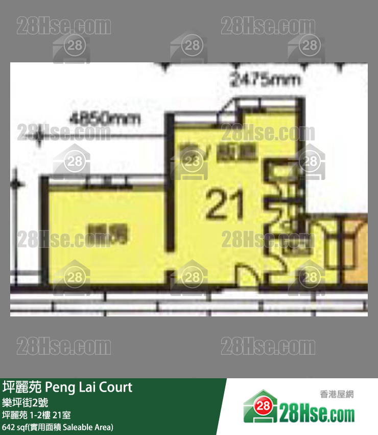 坪麗苑 坪麗苑1樓 21室 平面圖
