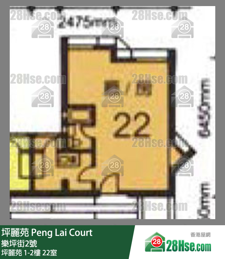 坪麗苑 坪麗苑1樓 22室 平面圖