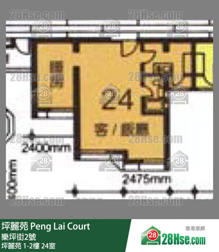 坪麗苑 坪麗苑2樓 24室 平面圖