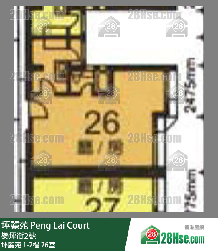 坪麗苑 坪麗苑1樓 26室 平面圖