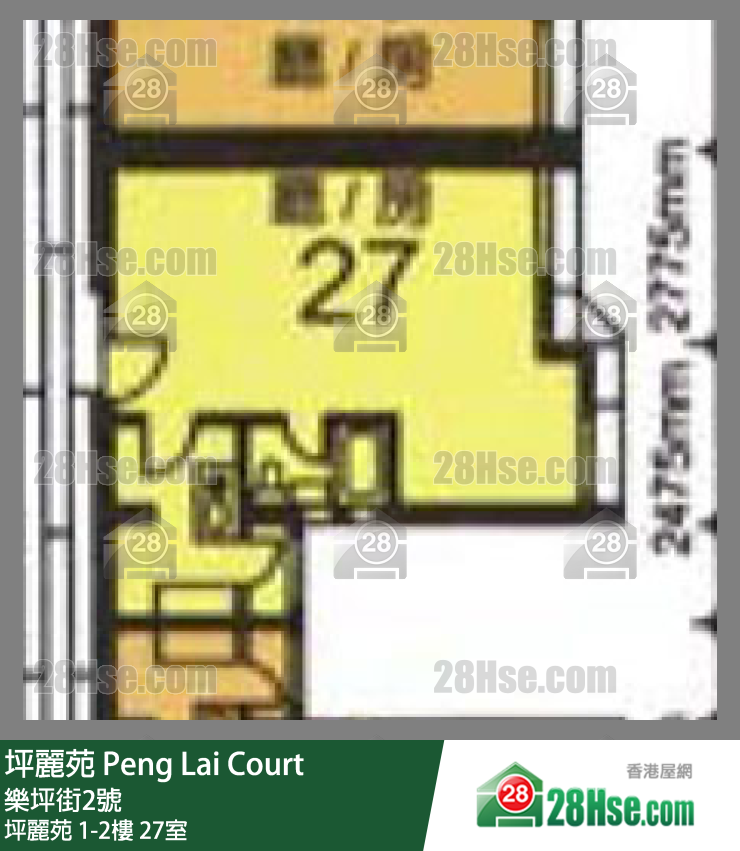 坪麗苑 坪麗苑2樓 27室 平面圖