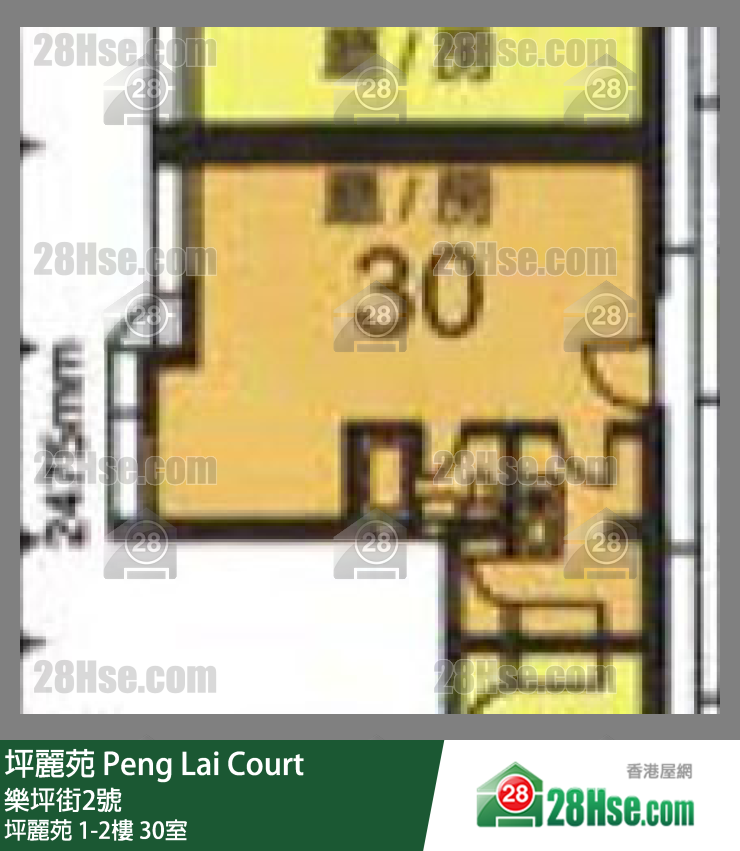 坪麗苑 坪麗苑2樓 30室 平面圖