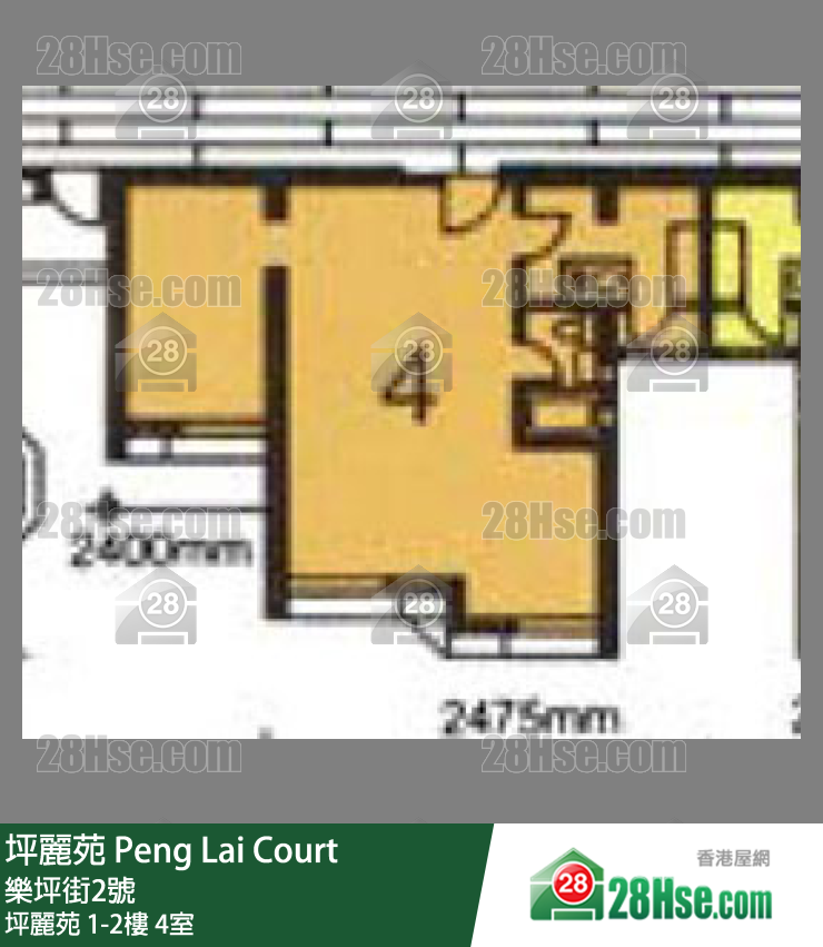 坪麗苑 坪麗苑1樓 4室 平面圖