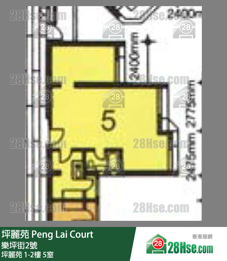 坪麗苑 坪麗苑2樓 5室 平面圖