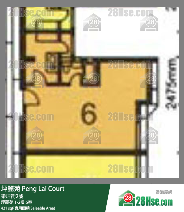 坪麗苑 坪麗苑1樓 6室 平面圖