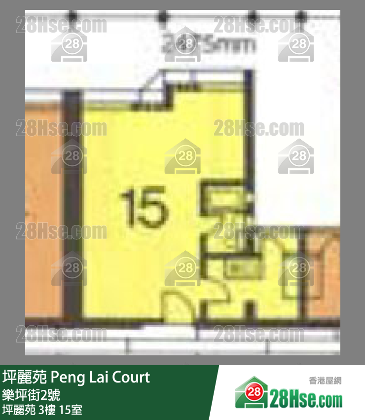 坪麗苑 坪麗苑3樓 15室 平面圖
