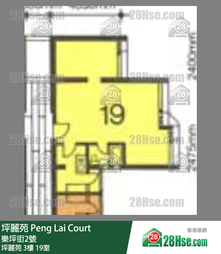 坪麗苑 坪麗苑3樓 19室 平面圖