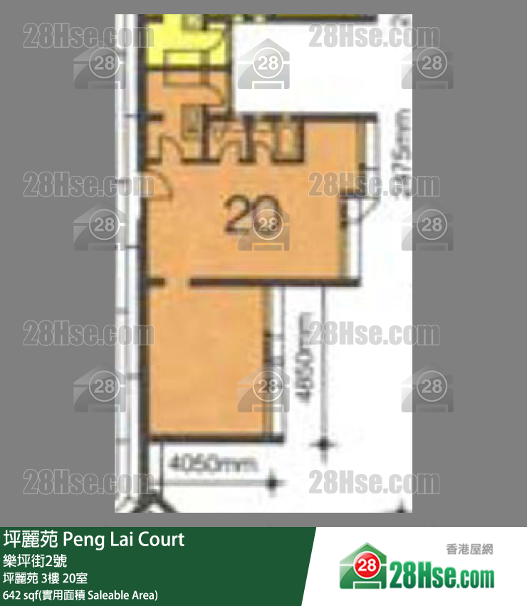 坪麗苑 坪麗苑3樓 20室 平面圖