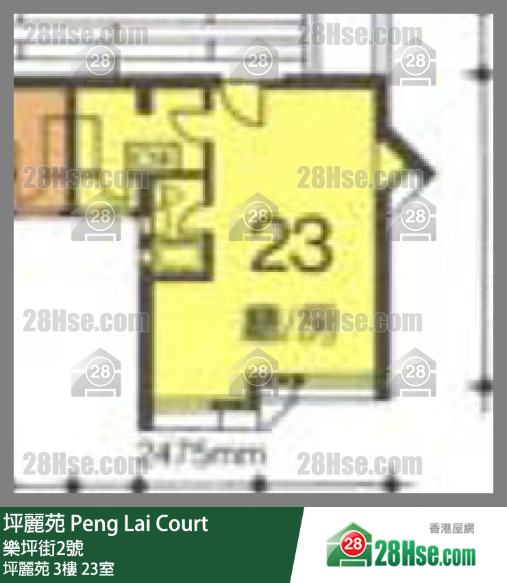 坪丽苑 坪丽苑3楼 23室 平面图
