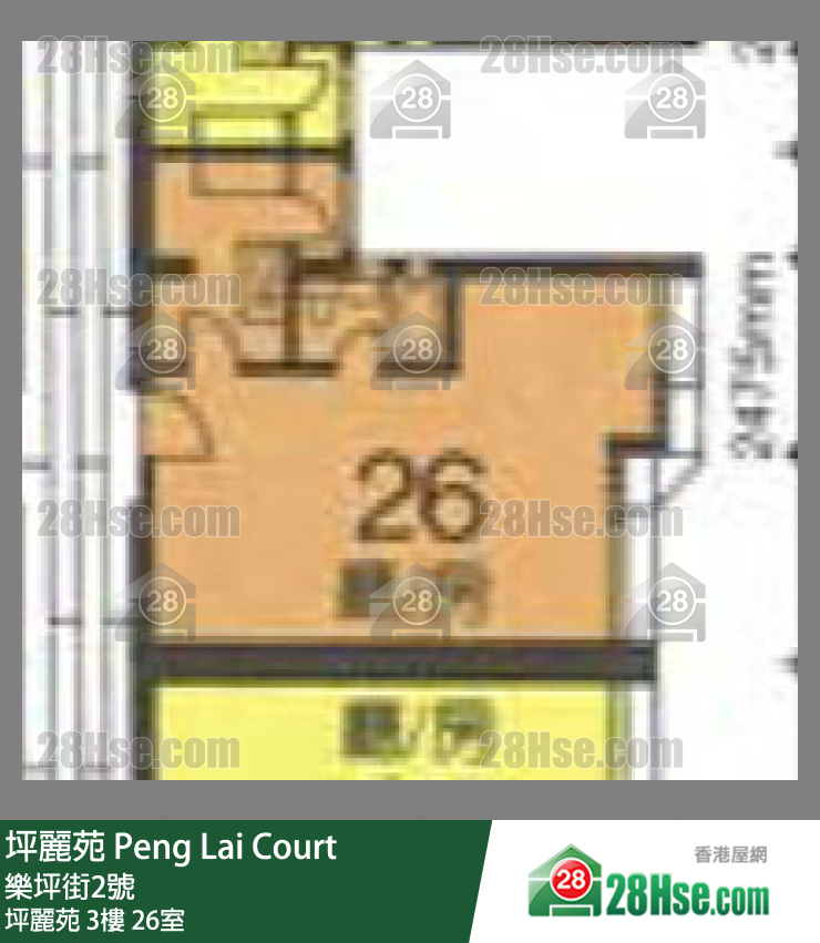 坪麗苑 坪麗苑3樓 26室 平面圖