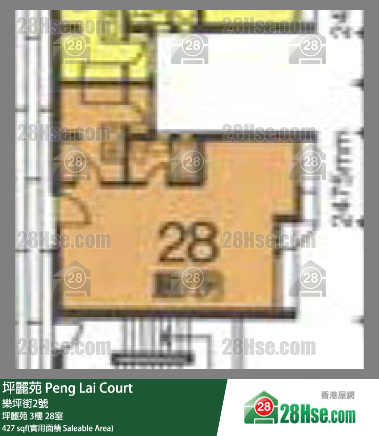 坪麗苑 坪麗苑3樓 28室 平面圖