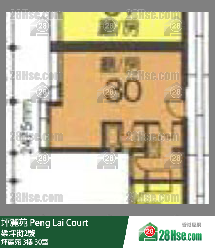 坪麗苑 坪麗苑3樓 30室 平面圖