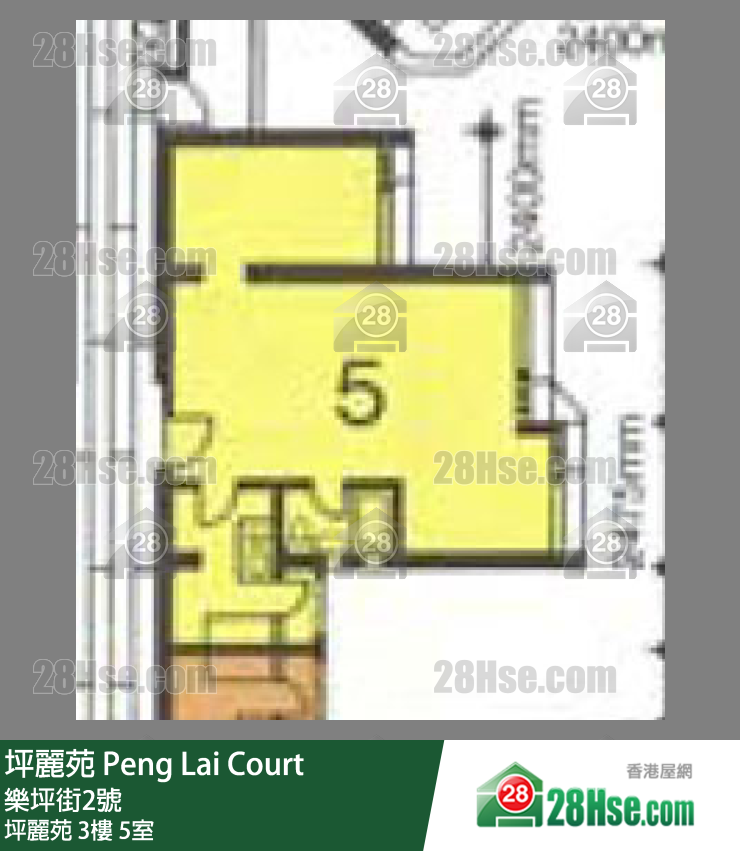 坪麗苑 坪麗苑3樓 5室 平面圖