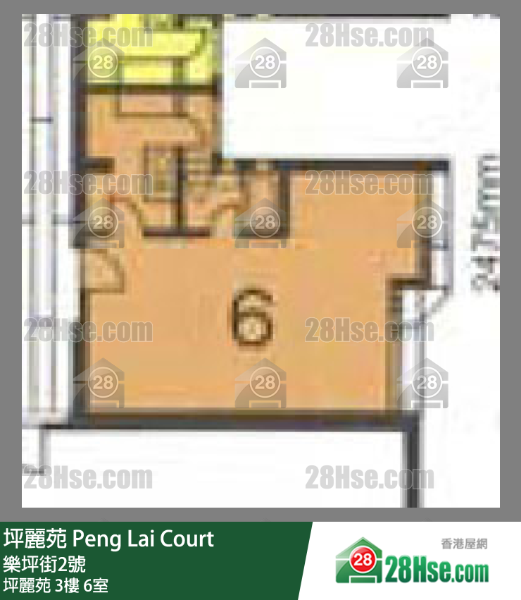 坪麗苑 坪麗苑3樓 6室 平面圖