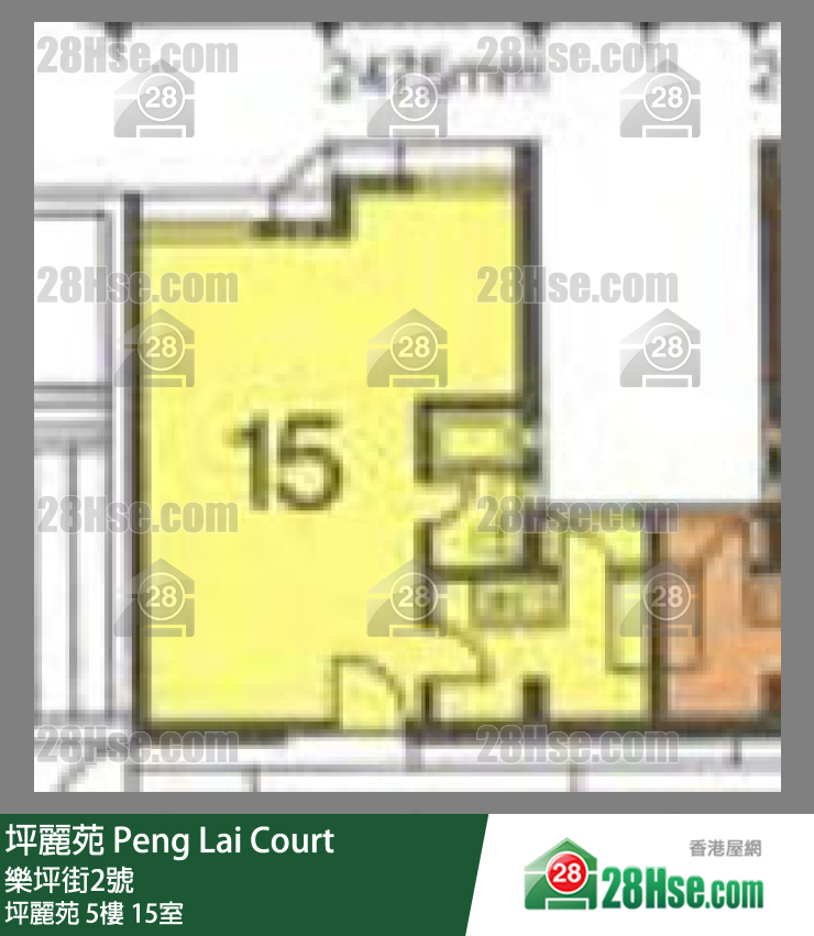 坪麗苑 坪麗苑5樓 15室 平面圖